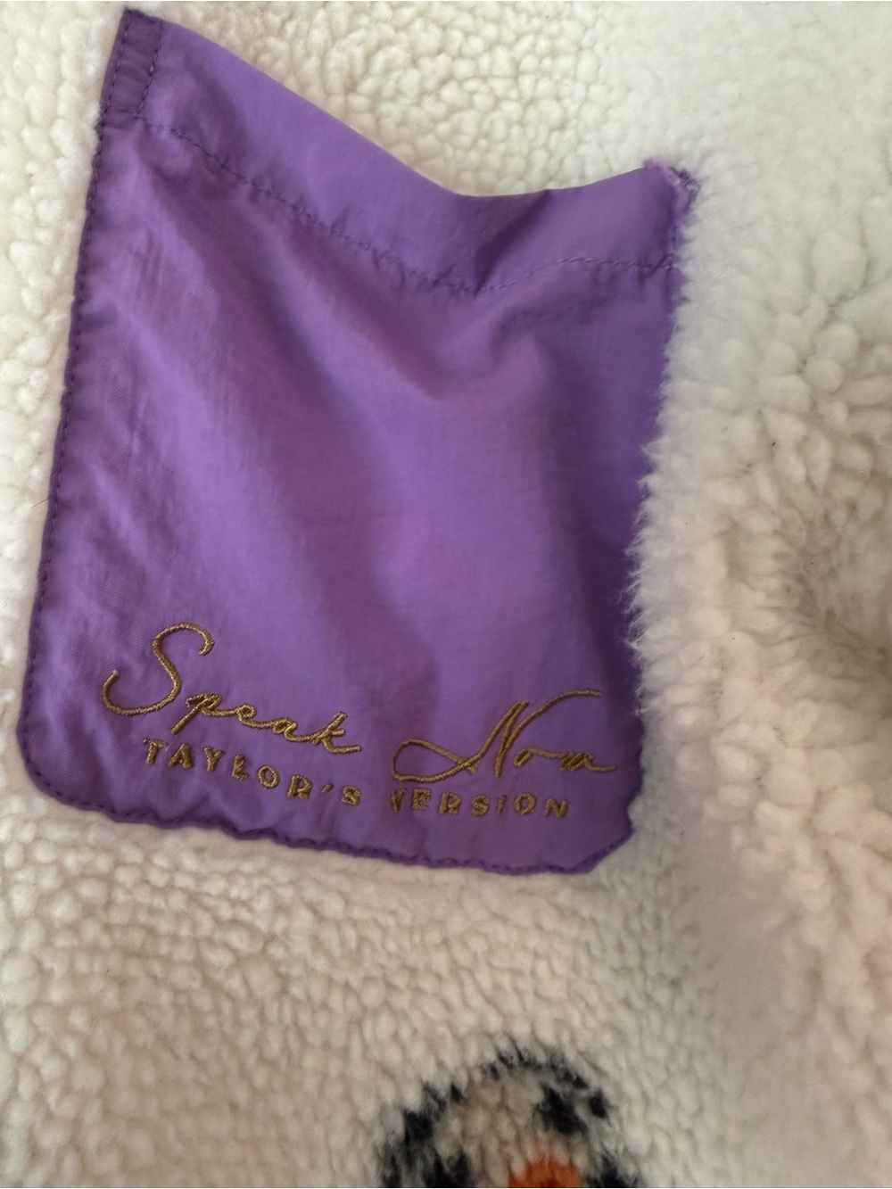 Taylor Swift Speak Now Koi Fish Quarter Zip Sherpa Official Medium - Picture 2 of 5